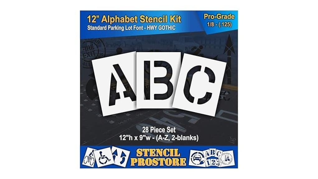12 inch alphabet stencil kit