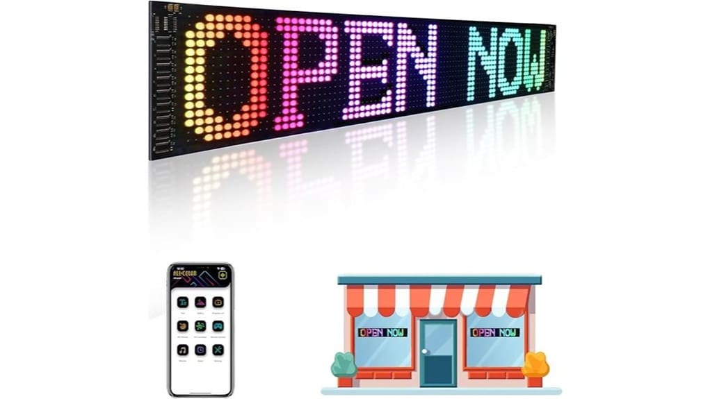 24 by 5 inch bluetooth led sign