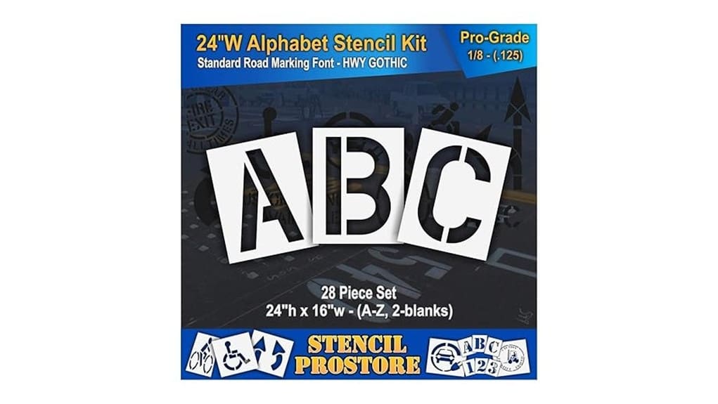 24 inch alphabet pavement stencils