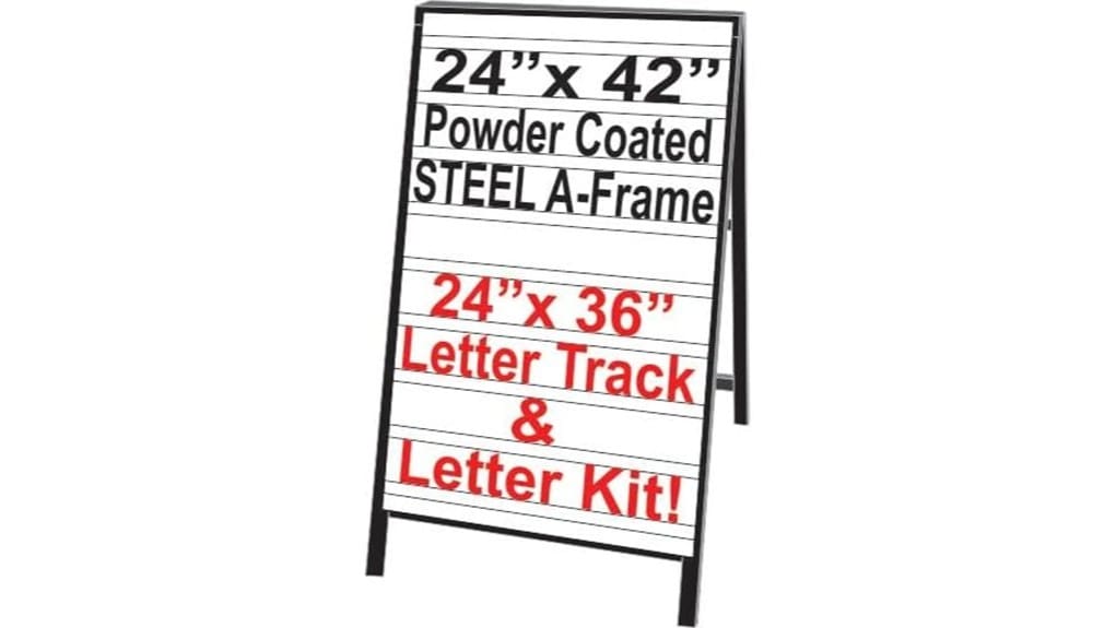 24 x42 black steel sandwich board