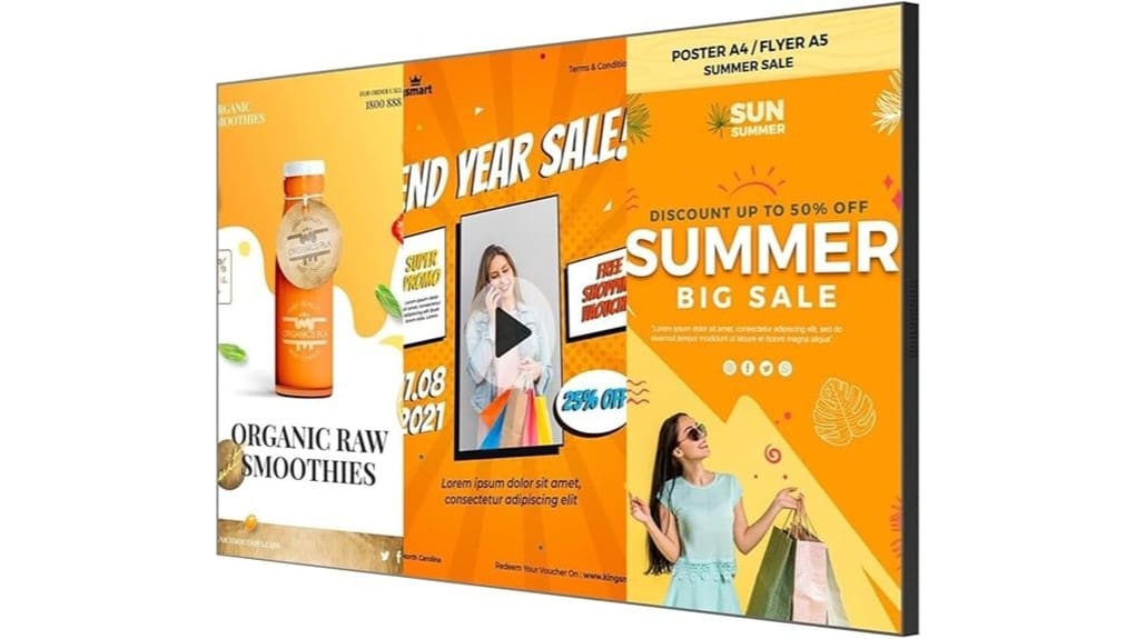 50 inch wall mounted digital signage