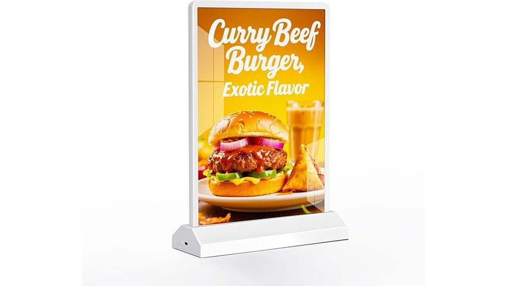 a4 led desktop logo stand