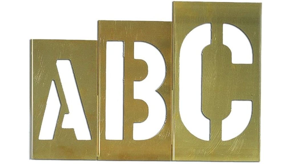 brass gothic interlocking lettering kit