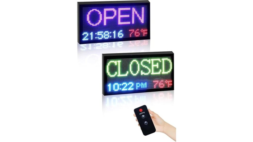 bright commercial led open closed