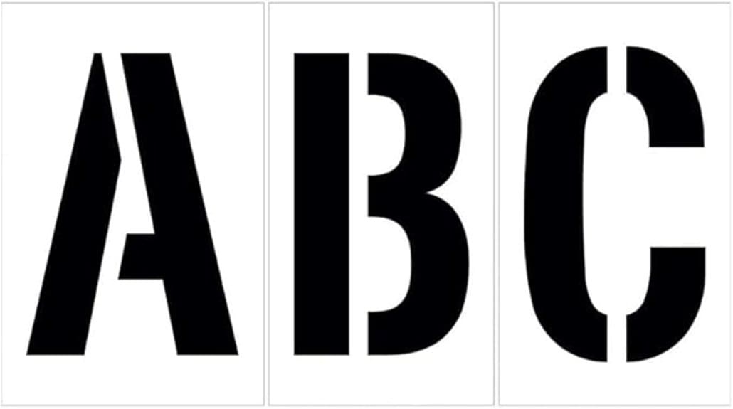 compact durable letter stencil