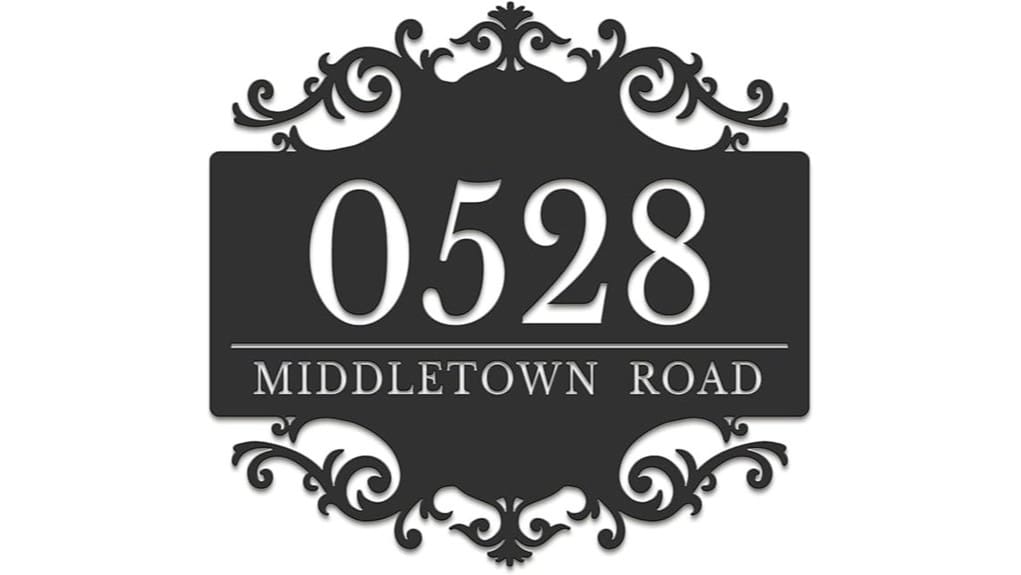 custom modern metal address sign