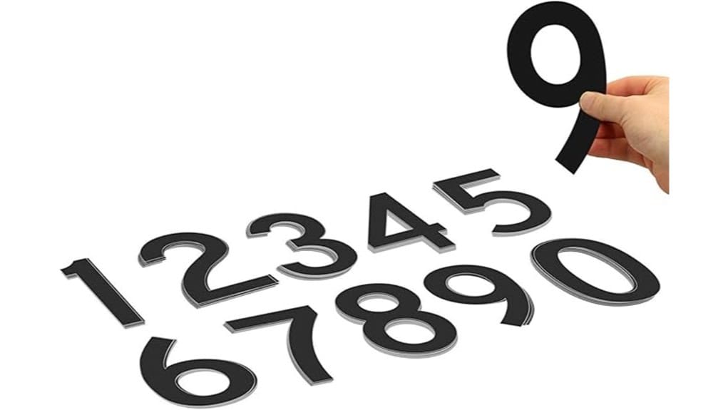 durable adhesive numeric sticker set
