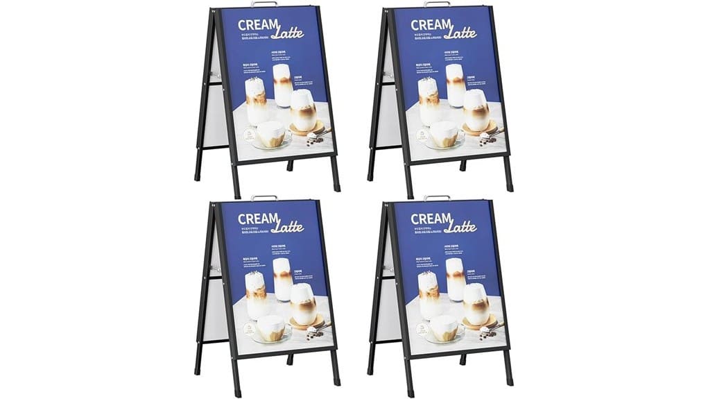 four 24x36 a frame signs
