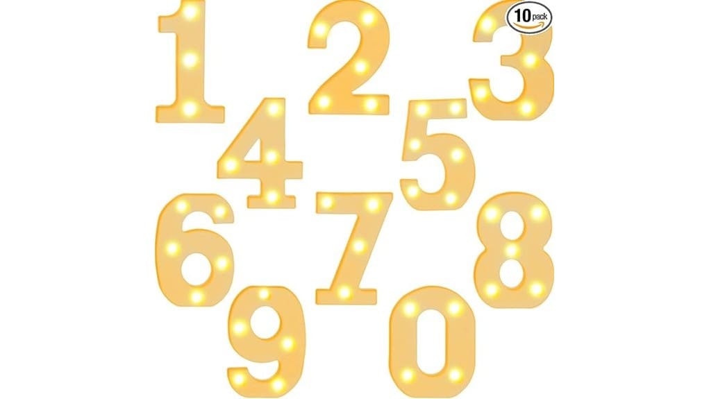 hortsun ten decorative led numbers