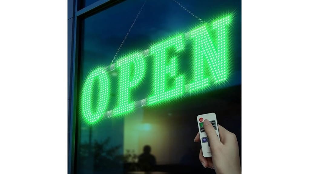 large 30x10 led open sign