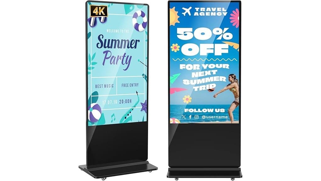 large 65 inch 4k indoor signage