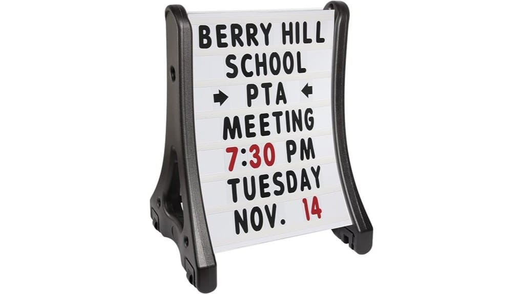 large changeable message board