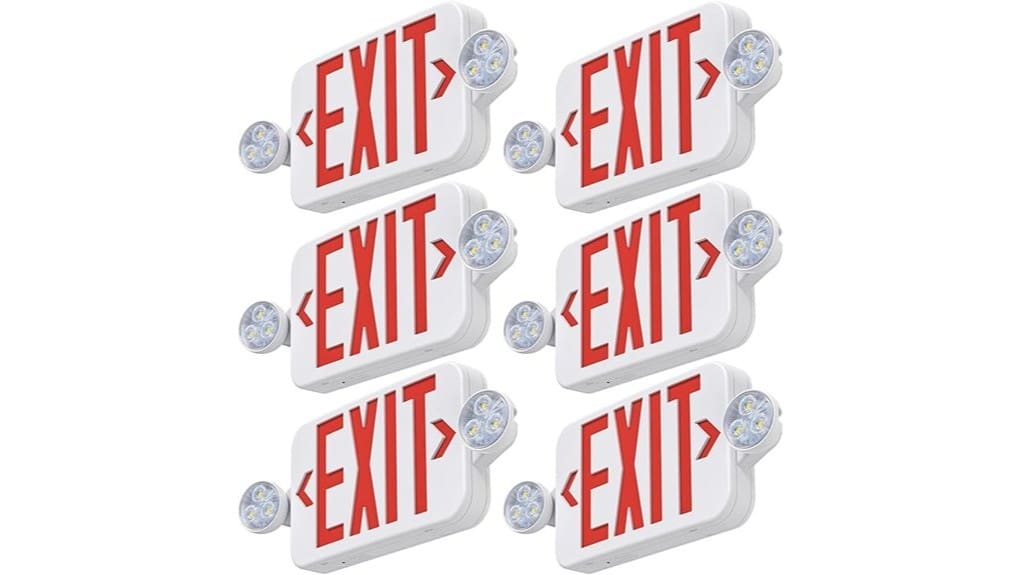 led exit sign with lights