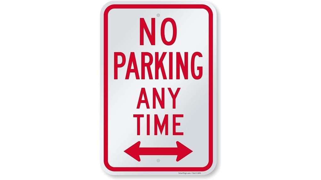 no parking any time
