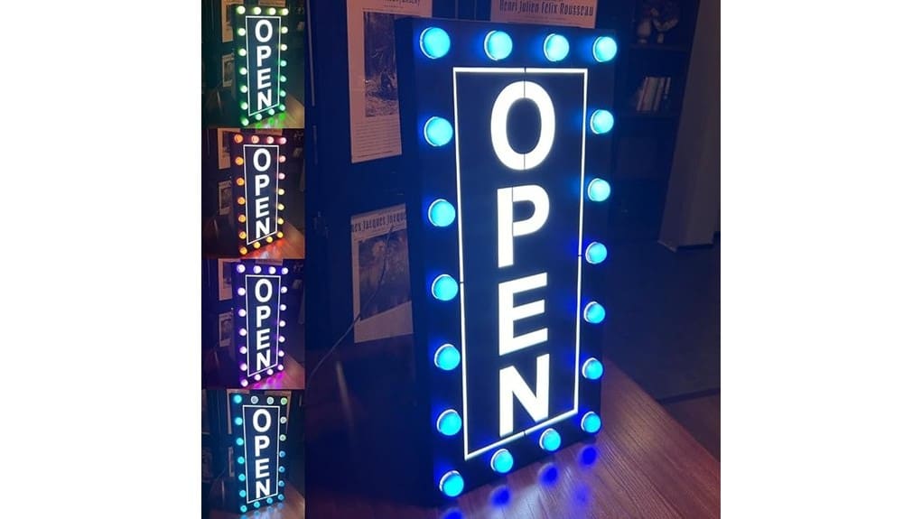 outdoor business open signage