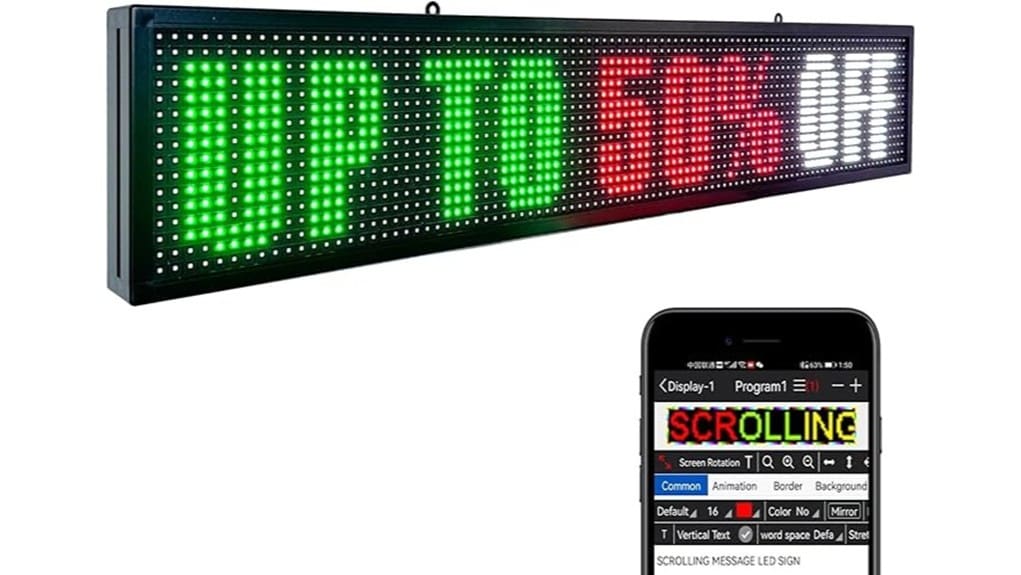 outdoor led scrolling sign