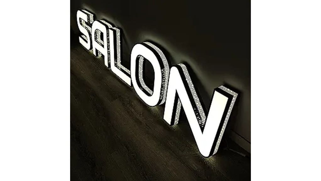 outdoor stainless lighted signage