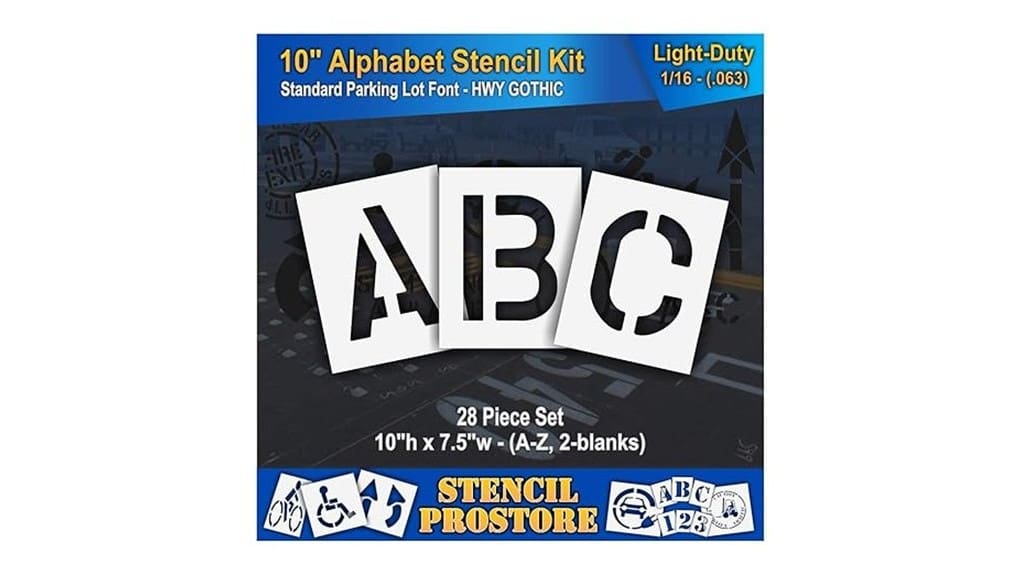 pavement stencil alphabet kit