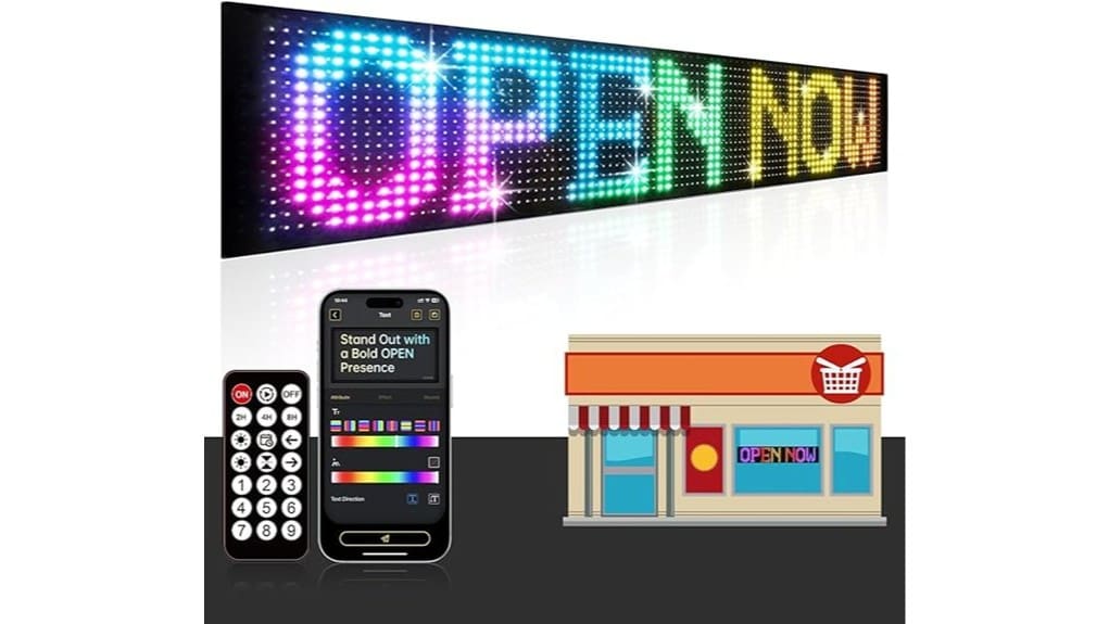 programmable 15x4 inch led sign