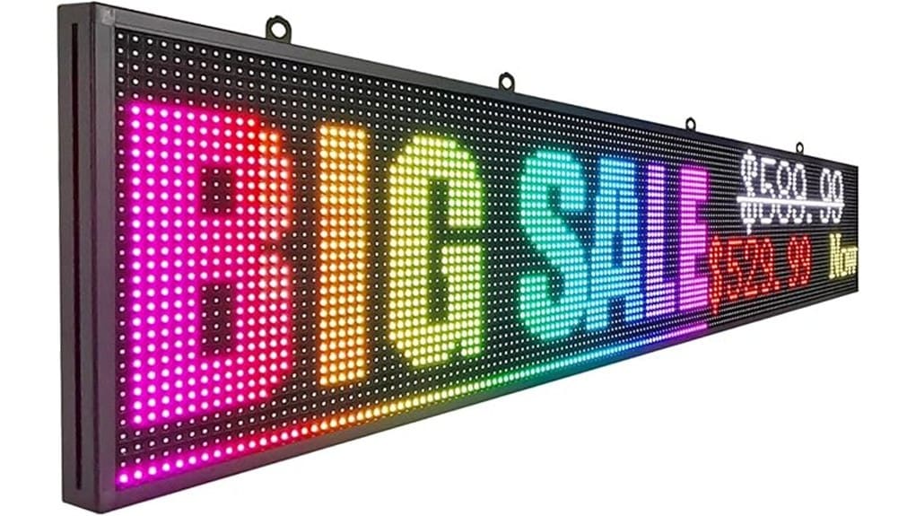 programmable 77 x14 led sign
