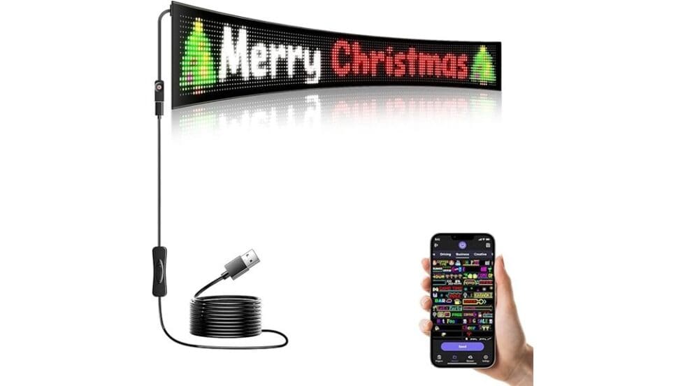Web App Control Led Display LED Sign - APP Control Scrolling&Stationary Display DIY Programmable ...