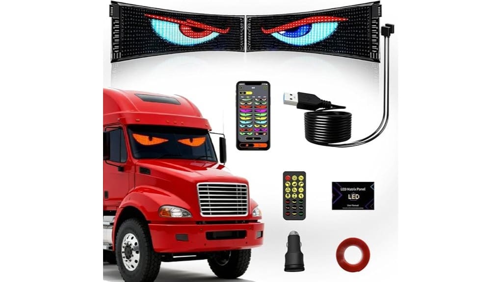 programmable scrolling led eyes