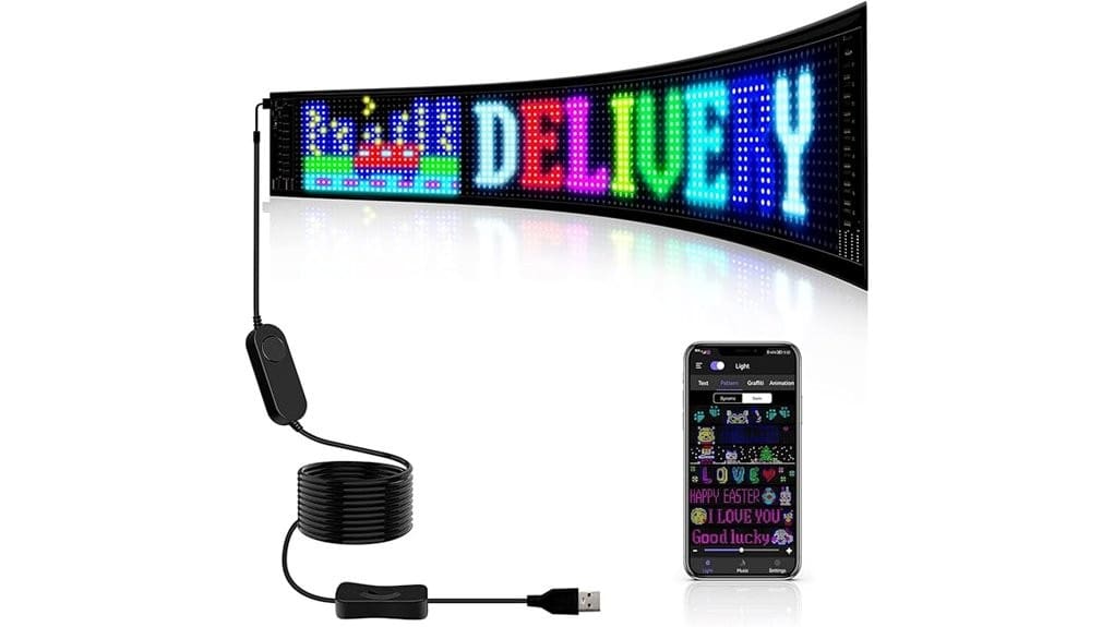 programmable usb 5v scrolling led