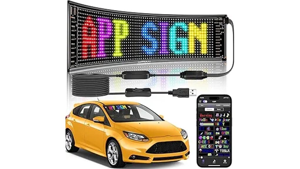 scrolling led sign car review