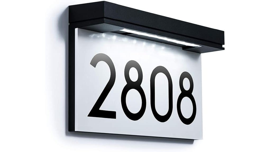 solar powered house address plaques
