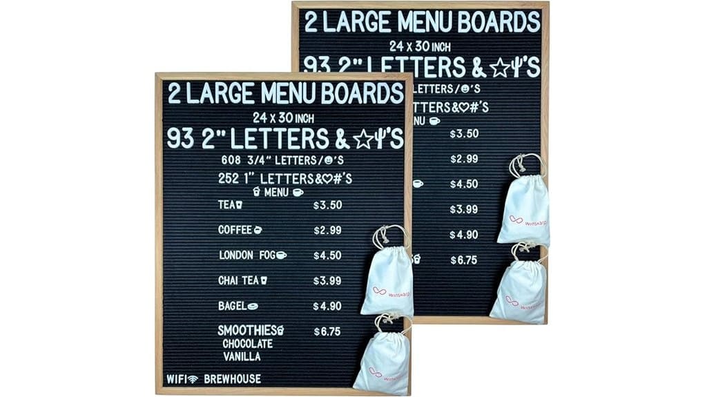 two large felt boards