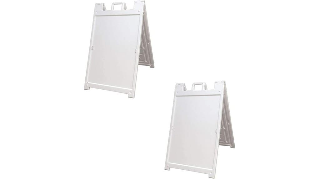 white plasticade signicade deluxe a frame