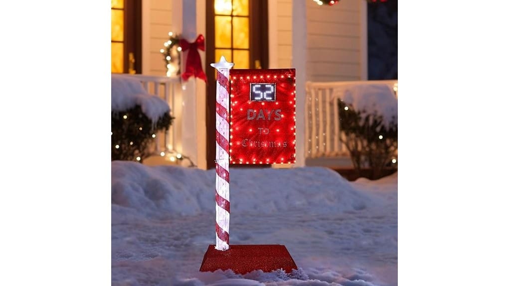 wooden christmas countdown sign